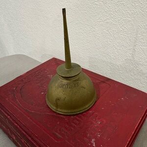 Vintage Eagle Precision Oil Can Made USA Golden Patina Antique Industrial Decor